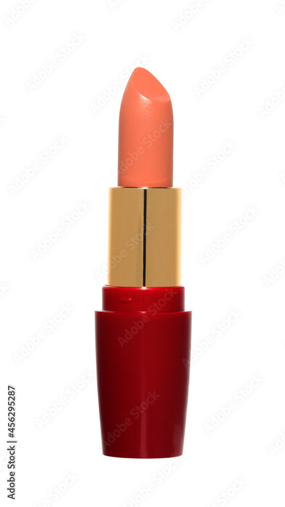 Open red lipstick golden red tube Open red lipstick golden red tube