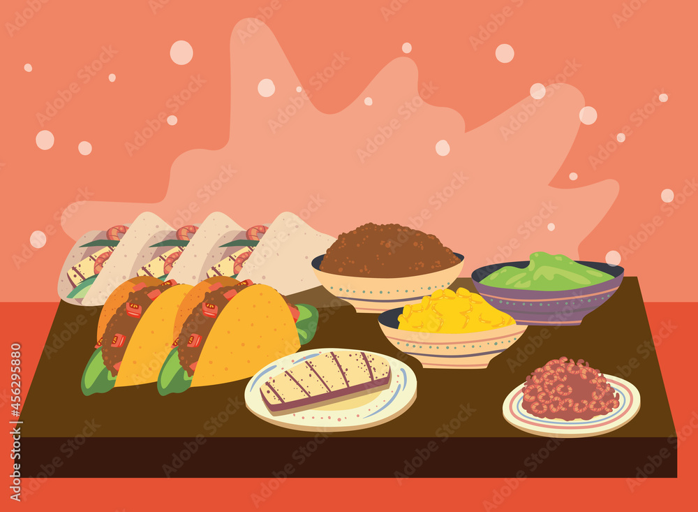 mexican tacos and ingredients mexican tacos and ingredients