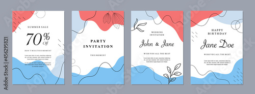 Set of abstract creative artistic templates. Universal cover Designs for Annual Report, Brochures, Flyers, Presentations, Leaflet, Magazine.