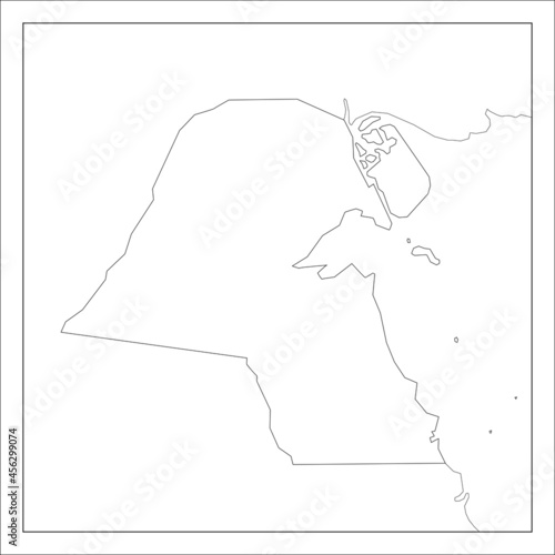クウェートの地図です