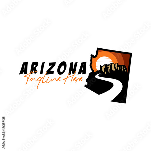 road to arizona inspiration illustration logo
