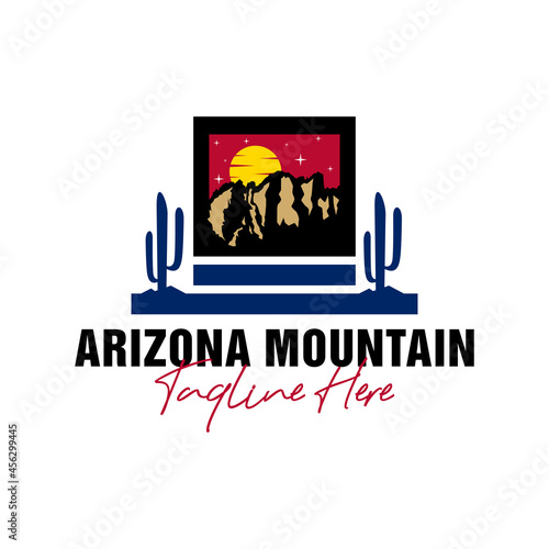 Wallpaper Mural arizona desert mountain inspiration illustration logo Torontodigital.ca