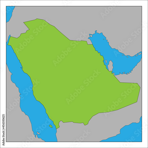 サウジアラビアの地図です