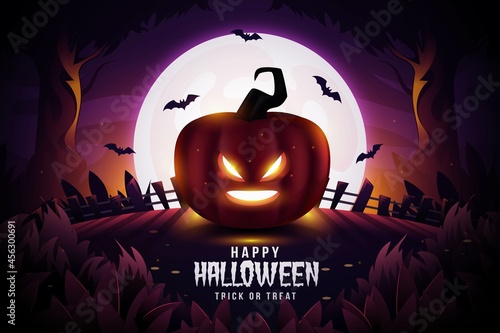 realistic halloween background design vector illustration