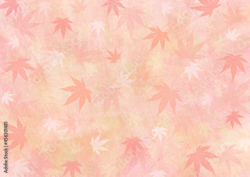 秋の背景素材 モミジパステル調