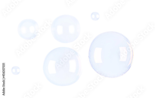 Soap bubbles isolated on white