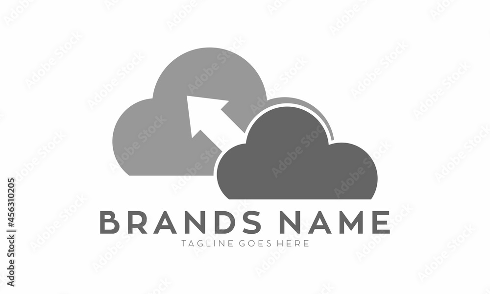 Arrow cloud vector logo Arrow cloud vector logo