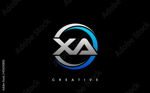 XA Letter Initial Logo Design Template Vector Illustration photo