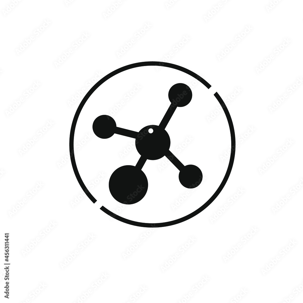 picture of a molecule in a circle picture of a molecule in a circle