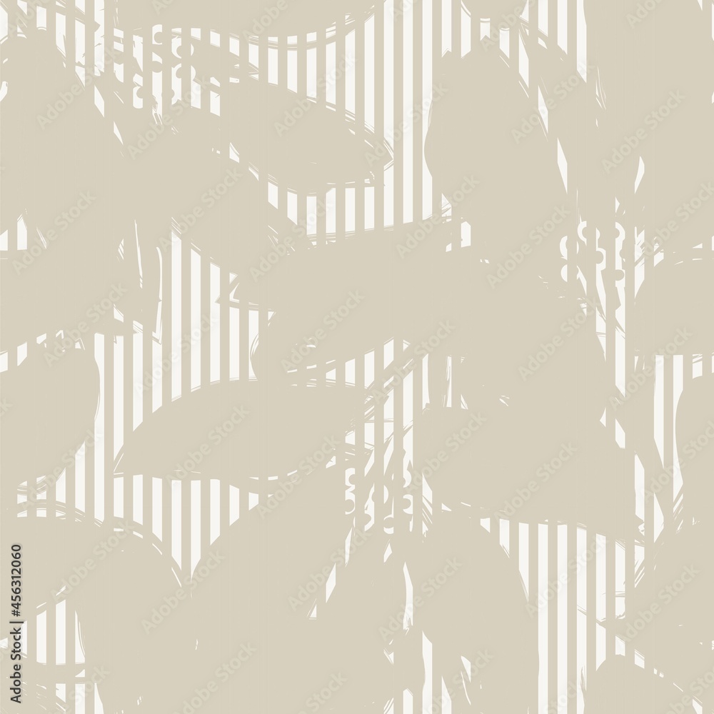 Floral Seamless Pattern with striped textures