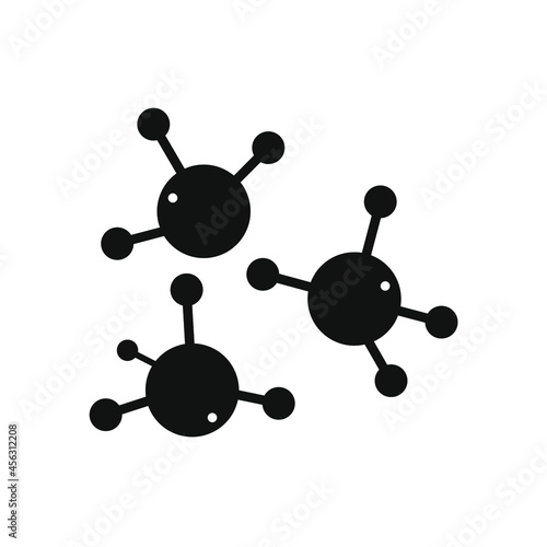 vector image of three molecules