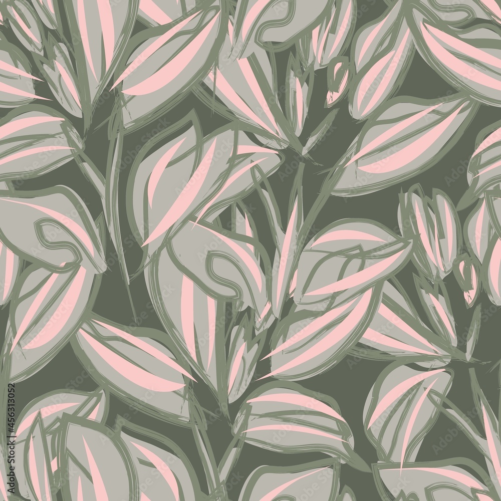 Floral Brush strokes Seamless Pattern Background Floral Brush strokes Seamless Pattern Background