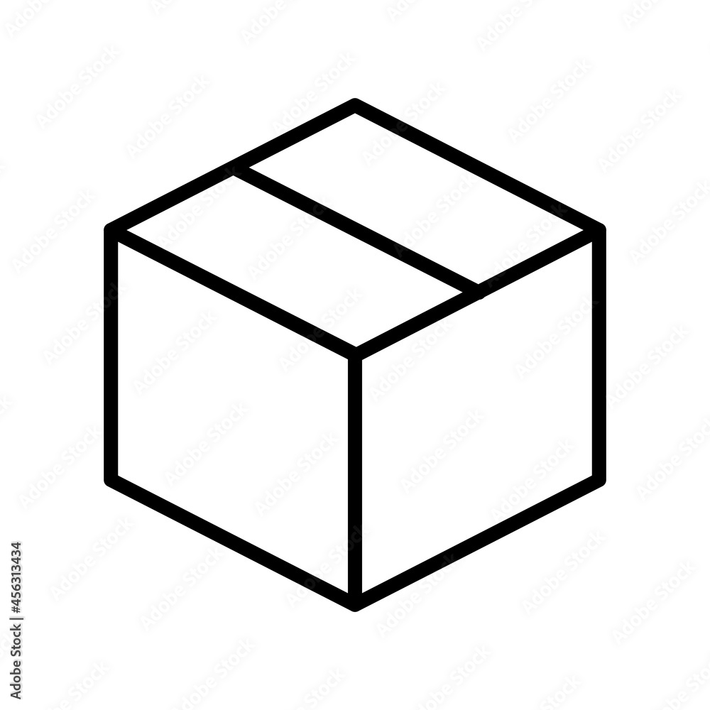 box of goods for shopping online, package of product, post and mail sign box of goods for shopping online, package of product, post and mail sign