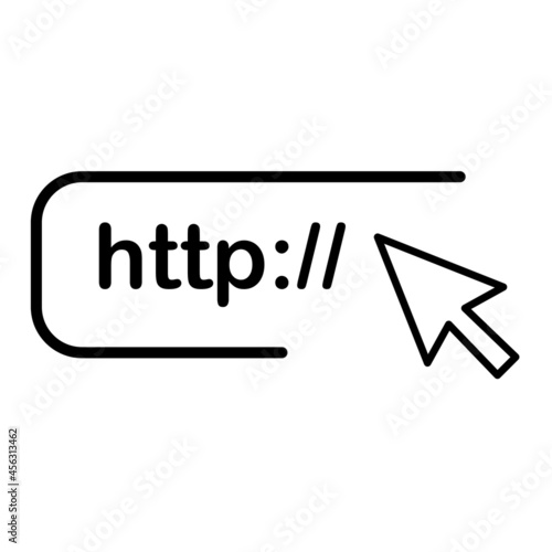 website address, web browser for searching on internet, webpage with hyperlink, http and url of website photo