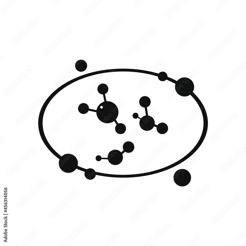 three kinds of molecules in a circle three kinds of molecules in a circle