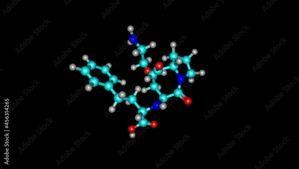 Lisinopril molecule rotating video Full HD Lisinopril molecule rotating video Full HD
