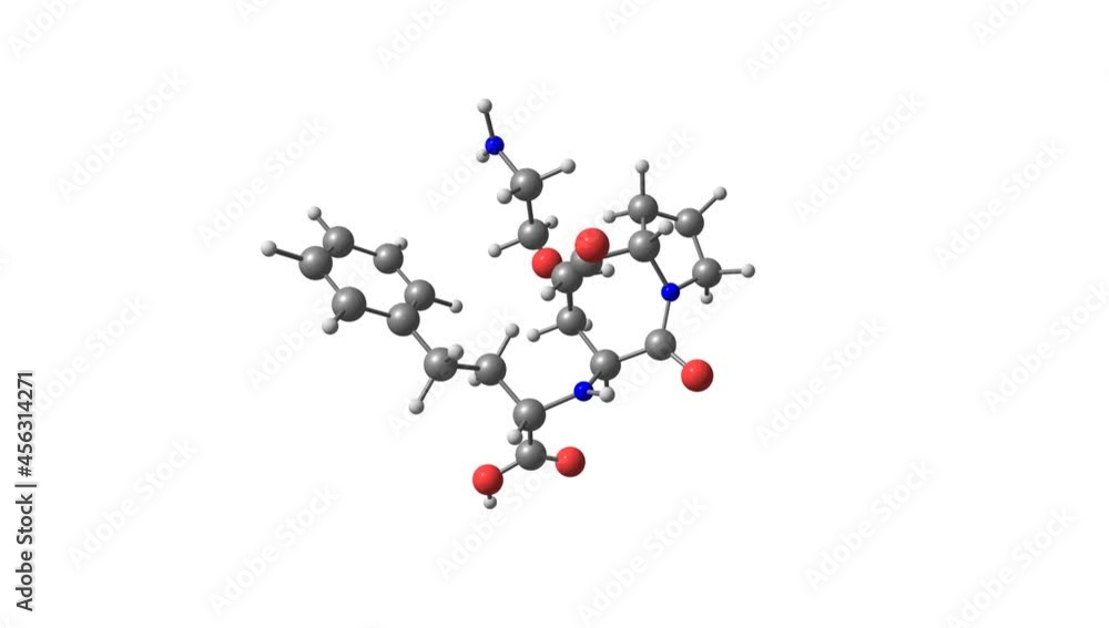Lisinopril molecule rotating video Full HD Lisinopril molecule rotating video Full HD