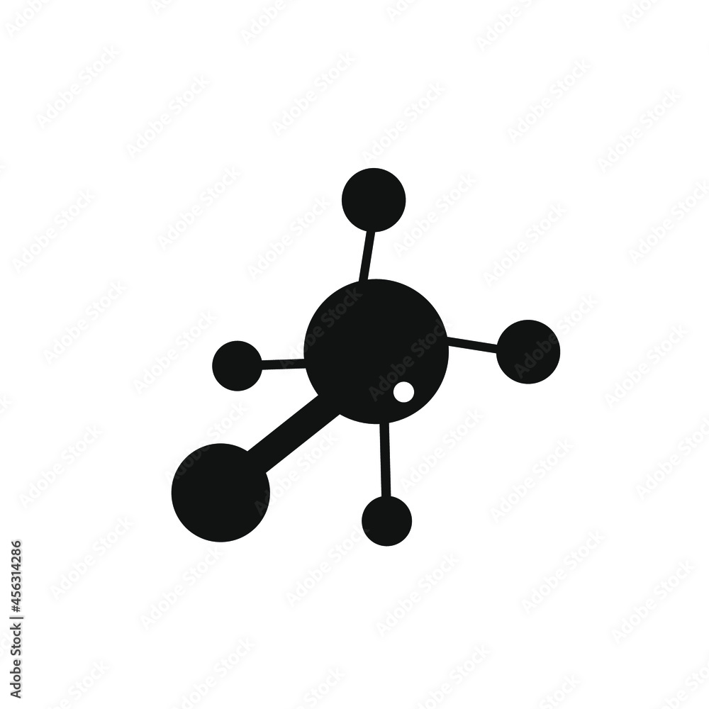 vector image of a black molecule icon vector image of a black molecule icon