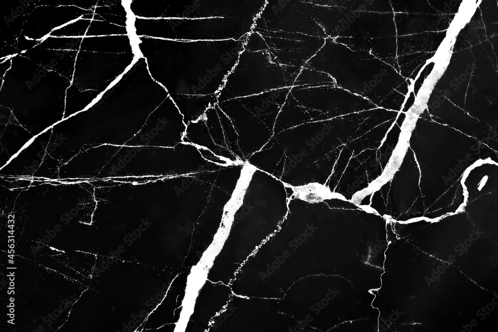 Dark black marble background with nature white vien hamper seamless patterns