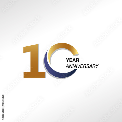 10 Year Anniversary Vector Template Design Illustration