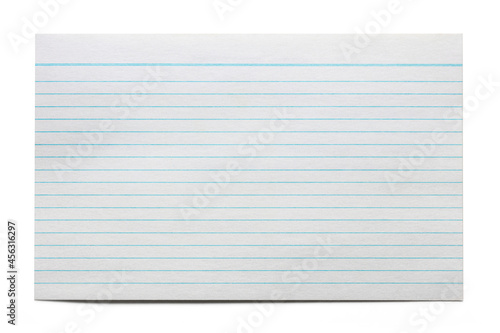Blank Index Card Isolated on White