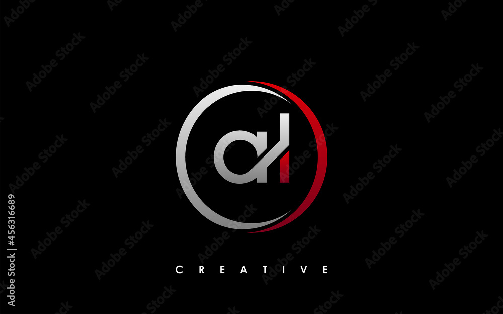 Obraz premium AL Letter Initial Logo Design Template Vector Illustration