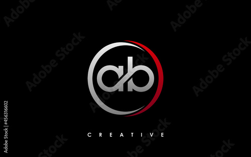 AB Letter Initial Logo Design Template Vector Illustration