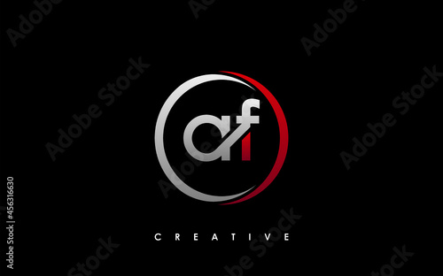 AF Letter Initial Logo Design Template Vector Illustration photo