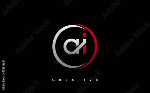 AI Letter Initial Logo Design Template Vector Illustration
