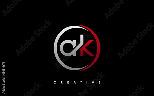 Free Download AK Letter Initial Logo Design Template Vector Illustration - GFXLoad
