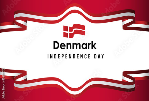 Happy independence day of Denmark. template, background. Vector illustration