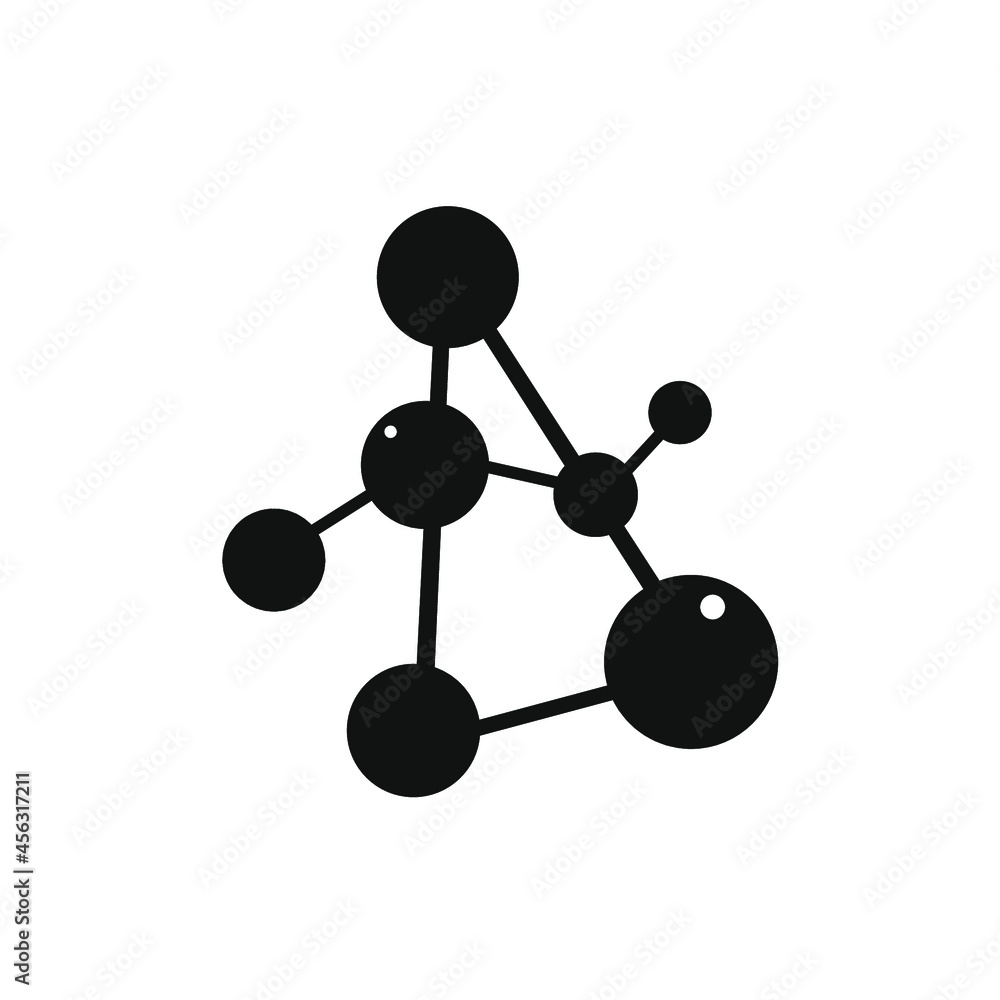 several circles connected by triangle abstract outline several circles connected by triangle abstract outline
