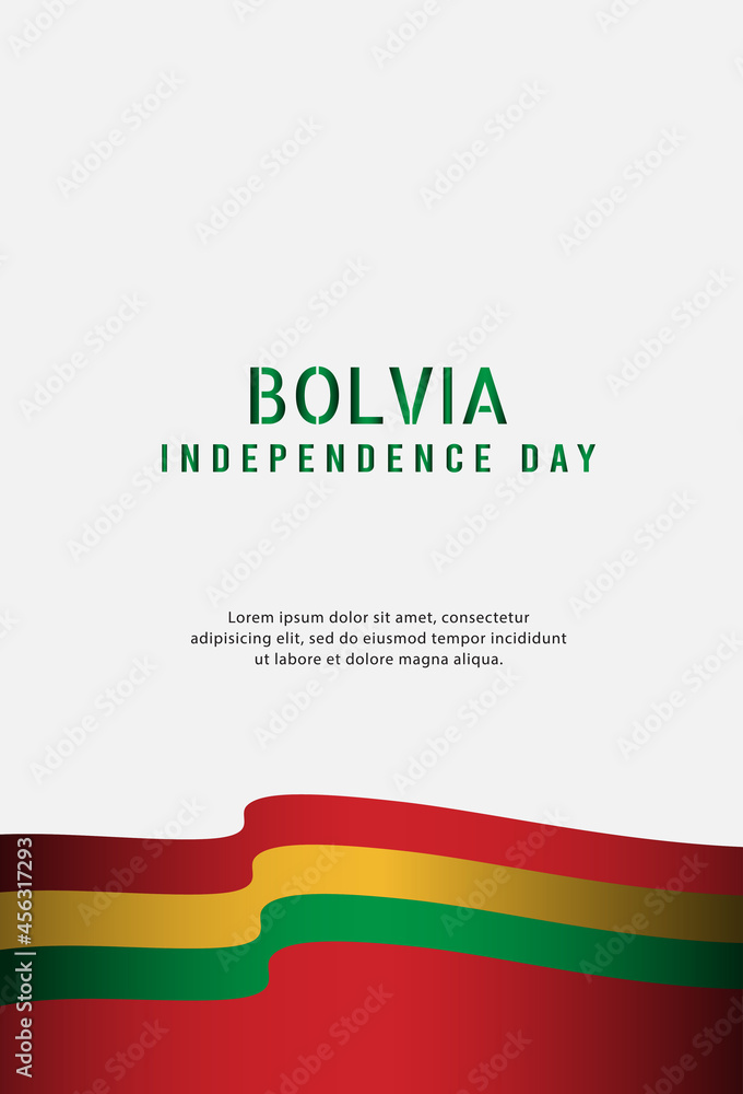 Happy independence day of Bolivia. template, background. Vector illustration Happy independence day of Bolivia. template, background. Vector illustration