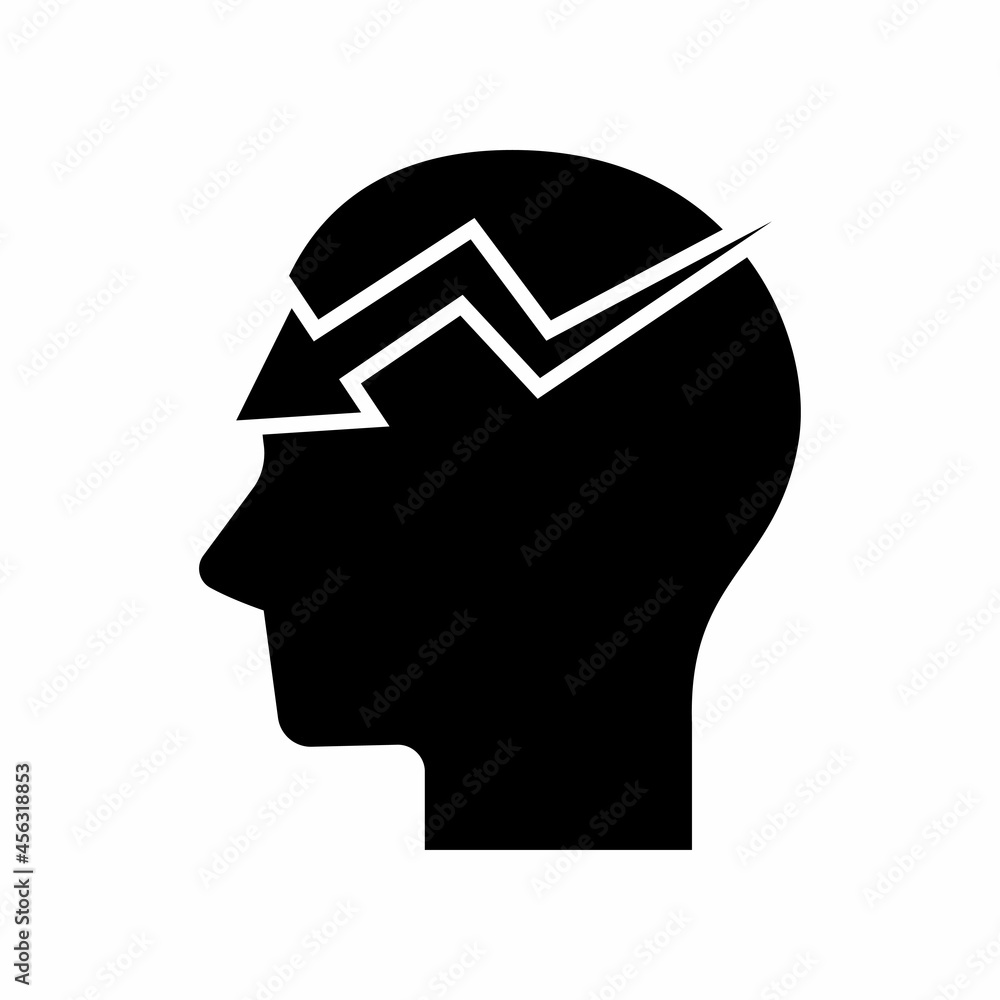 head and arrow down icon isolated on white background. vector icon. head and arrow down icon isolated on white background. vector icon.
