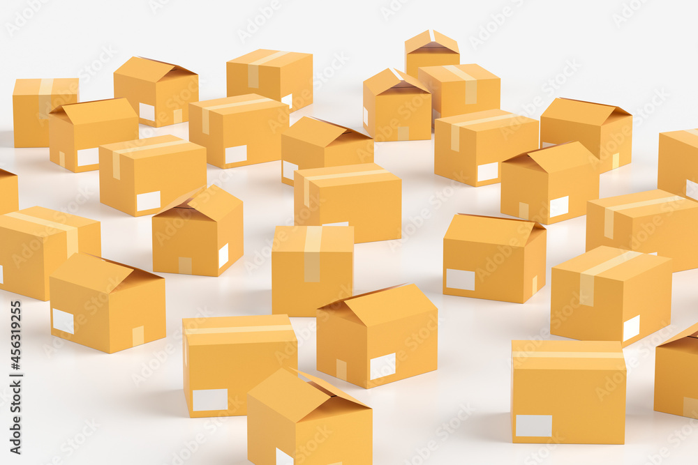 3d rendering transport carton picture 3d rendering transport carton picture