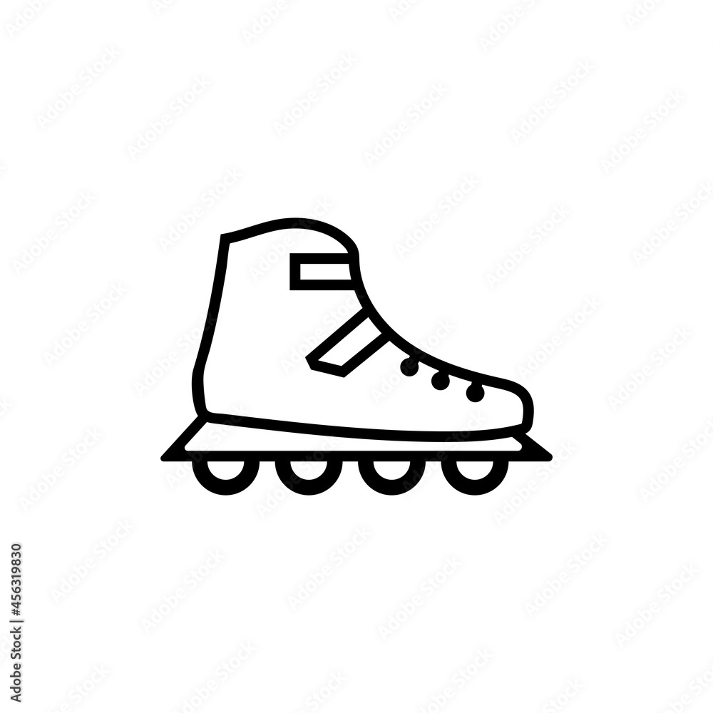 Roller shoes icon design illustration template