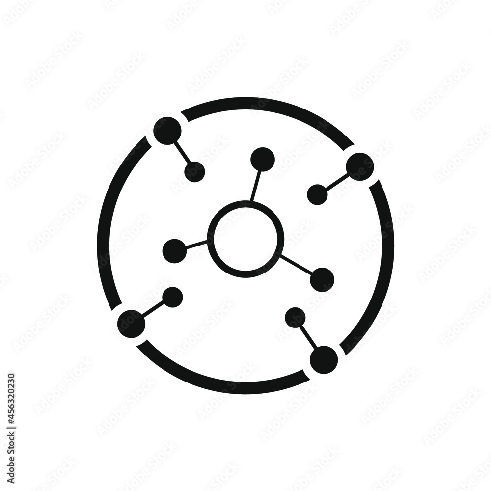 vector molecule inside the circle vector molecule inside the circle