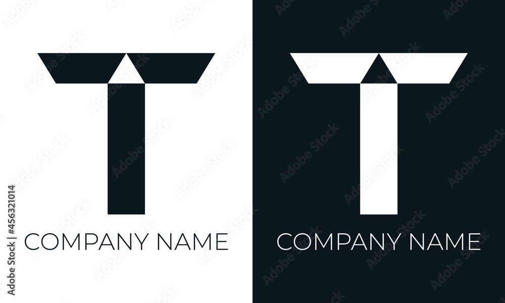 Initial letter t logo vector design template. Creative modern trendy t typography and black colors. - obrazy, fototapety, plakaty 