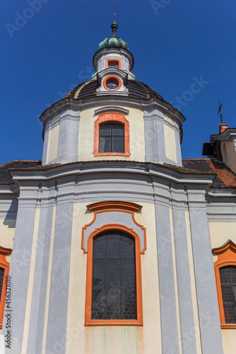 Historic Chram svateho Vaclava church in Litomerice, Czech Republic photo