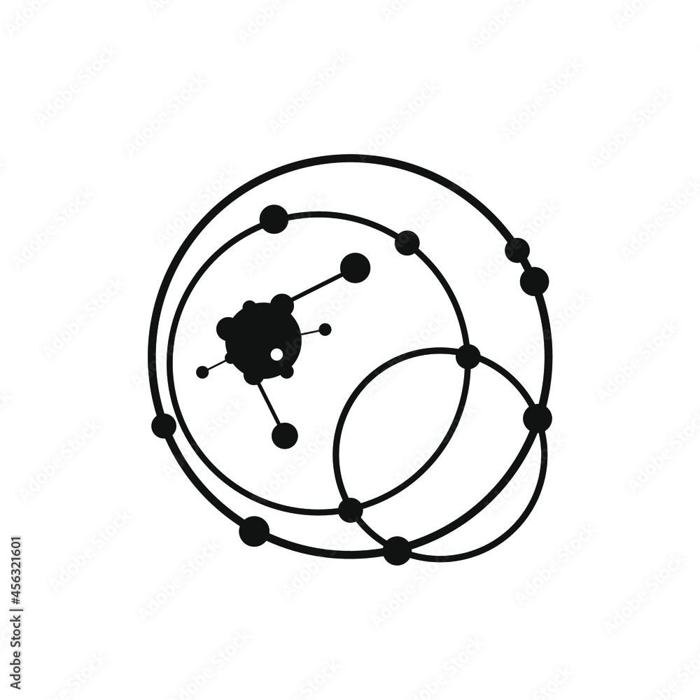 molecules in several intertwined circles molecules in several intertwined circles