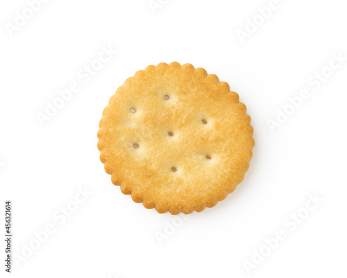 Cracker cookies isolated on white background with clipping path.