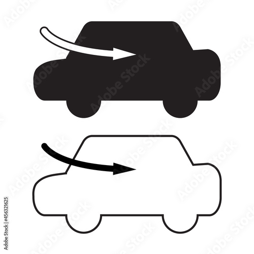 Car Air AC icon on white background. Air AC sign. Car air conditioning symbol. flat style.