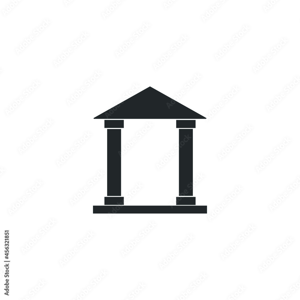 Bank building vector icon illustration sign Bank building vector icon illustration sign