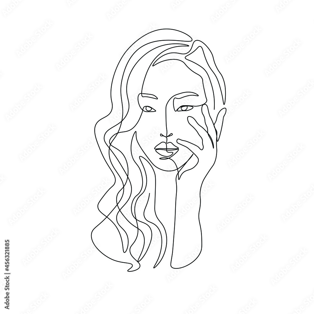 Surreal Faces Continuous line, drawing of set faces and hairstyle, fashion concept, woman beauty minimalist, vector illustration pretty sexy. Contemporary portrait Surreal Faces Continuous line, drawing of set faces and hairstyle, fashion concept, woman beauty minimalist, vector illustration pretty sexy. Contemporary portrait