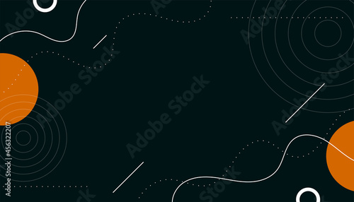 abstract memphis background with circles and lines shapes