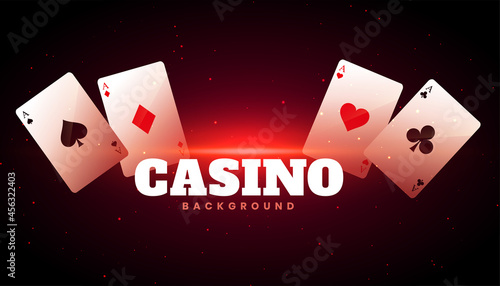 casino background with ace cards design