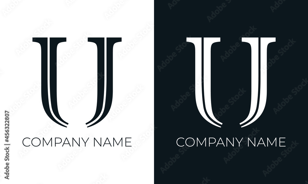 Initial letter u logo vector design template. Creative modern trendy u typography and black colors.