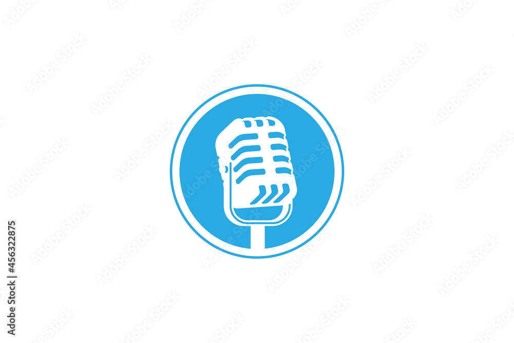 Mic microphone vector illustration. Design element for podcast or karaoke logo, label, emblem, sign, symbol. Mic microphone vector illustration. Design element for podcast or karaoke logo, label, emblem, sign, symbol.