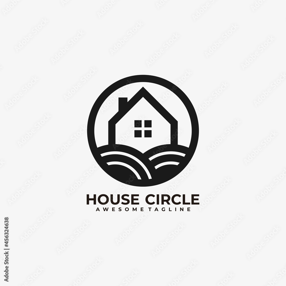 House circle logo design vector House circle logo design vector