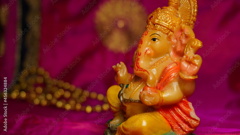 Lord Ganesha idol in Mumbai, Ganpati festival celebration, ganesh chaturthi in india.
